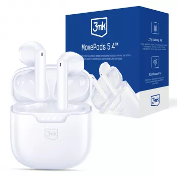 3MK PROTECTION 3mk Movepods 5.4 True Wireless Stereo sluchátka s Bluetooth 5.3, ENC, IPX4, výdrž až 35 h, USB-C