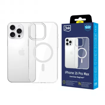 3MK EverClear MagCase zadní kryt pro Apple iPhone 16 Pro Max - transparentní