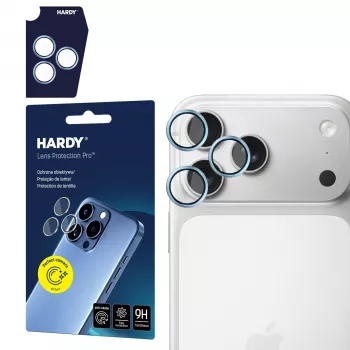 Ochrana objektivu 3MK HARDY Lens Protection Pro pro Apple iPhone 17 Pro / 17 Pro Max, Ocean Blue