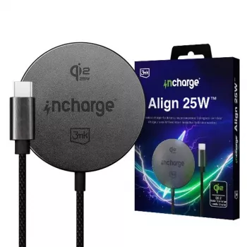 3mk incharge Align Qi2.2 25W pro Apple černá