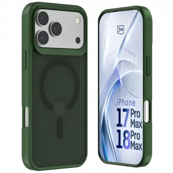 3MK PROTECTION Apple iPhone 17 Pro Max Hardy Hazy MagCase zelené