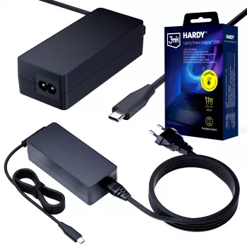 3MK HARDY Napájecí adaptér pro notebook 65W USB-C 3,2m černý
