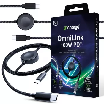 3MK PROTECTION 3mk incharge® OmniLink 100W PD černý 1,5m kabel USB-C na USB-C