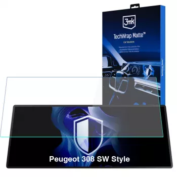 Ochranná fólie na centrální displej 3MK PROTECTION Peugeot 308 SW Style 3mk TechWrap matná