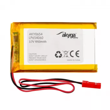 Akyga AKY0654 LP654060 Li-Po baterie 3,7 V 1950 mAh, PCM, JST 2,54 2pin, 150 mm