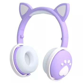 MOZOS KID DOG bezdrátová sluchátka pro děti fialová