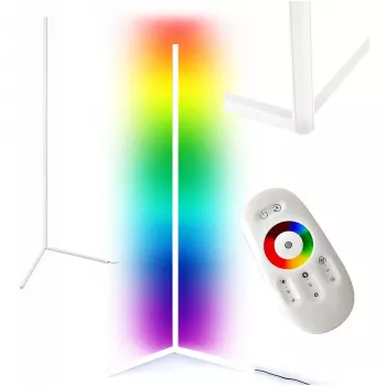 MOZOS LC-RGB LED rohová stojací lampa bílá