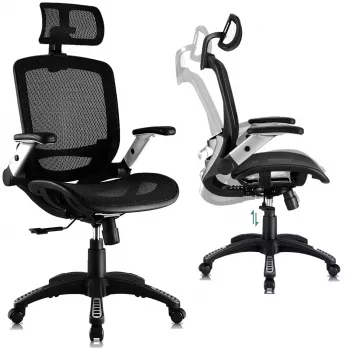 MOZOS ERGO-C Premium ergonomická kancelářská židle se síťovaným opěradlem, černá