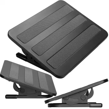 MOZOS FS4 Ergonomická podnožka s nastavením výšky a náklonu, černá