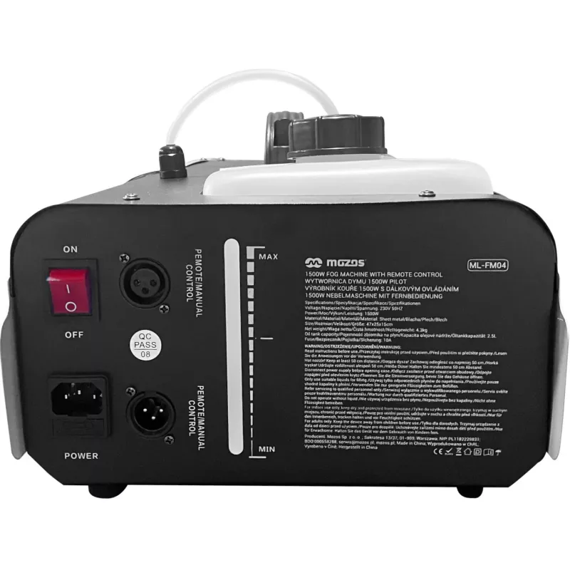 MOZOS ML-FM04 Mlžná stroj 1500W s pilotem
