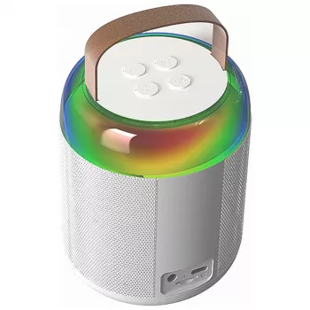 MOZOS MK Bílé karaoke mikrofon Bluetooth reproduktor