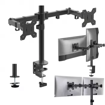MOZOS MS03 Stolní držák na dva monitory pro 17-34 inch obrazovky, černý