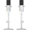 Dynamický mikrofon MOZOS GM-ONE, bílý, USB XLR RGB LED