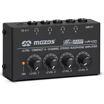MOZOS HA400 4kanálový stereo sluchátkový zesilovač