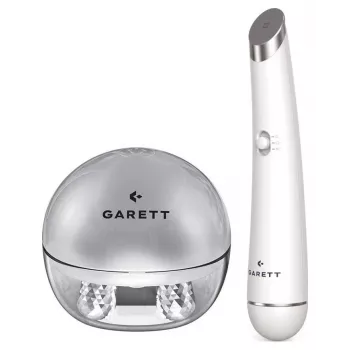 Garett Beauty Pretty Face + Glow Eye White multifunkční přístroj na péči o obličej a oči s LED terapií, čištěním a masáží