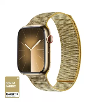 Crong Melange magnetický řemínek na Apple Watch 38/40/41/42 mm (žlutý Melange)