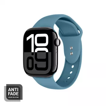 Crong Liquid silikonový řemínek na Apple Watch 38/40/41/42 mm - námořnická modrá