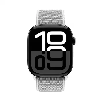 Crong Nylon Sport řemínek na Apple Watch 44/45/46/49 mm (stříbrnošedá)