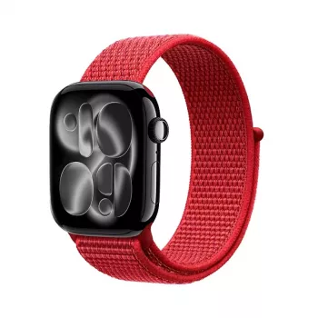 Crong Nylon Sport Loop na Apple Watch 38/40/41/42 mm červený
