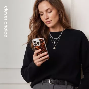 Crong Deluxe MAG kryt - zadní kryt pro Apple iPhone 16 Pro, MagSafe, želvovinový vzor
