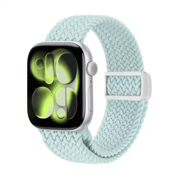 Crong Wave Band pletený textilní pásek pro Apple Watch 38/40/41/42 mm (mátová)