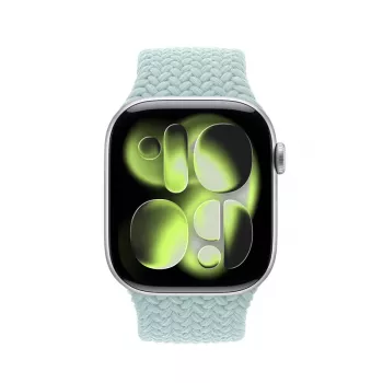 Crong Wave Band pletený textilní pásek pro Apple Watch 38/40/41/42 mm (mátová)