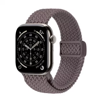 Crong Wave Band – pletený řemínek pro Apple Watch 44/45/46/49 mm (hnědý)