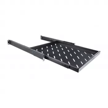 RACKTEL RL-P800W 1U 19 inch výsuvná police pro rozvaděče hloubky 800 mm, nosnost 50 kg, černá