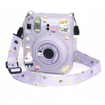 LOVEINSTANT pouzdro pro Fujifilm Instax Mini 12 - design Sweet Rabbit se samolepkami