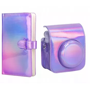 Pouzdro LOVEINSTANT pro Fujifilm Instax Mini 12 + fotoalbum na 96 fotografií, Sparkle Purple