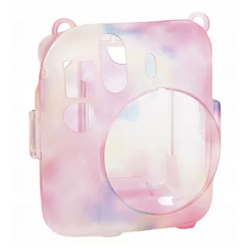 LOVEINSTANT ochranné pouzdro pro Fujifilm Instax Mini 12 s kapsou na fotografie, tmavě vícebarevné