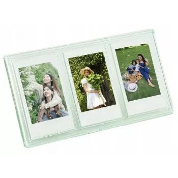 LOVEINSTANT stojací rámeček na 3 fotografie pro kamery Zink / Fuji Instax Mini - zelený