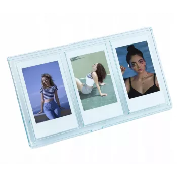 LOVEINSTANT stojací rámeček na 3 fotografie kompatibilní s Fuji Instax Mini a Zink 2x3