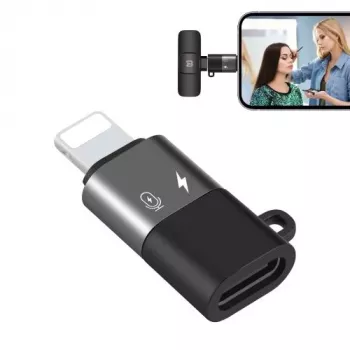 PULUZ adaptér Lightning na USB-C OTG pro iPhone, černý (PU649B)