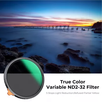 Variabilní ND filtr K&F Concept ND2-ND32 82 mm True Color MRC Nano X