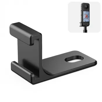 PULUZ adaptér 1/4 palce pro Insta360 X5/X4/X3/One X2 - černý, hliníková slitina, Cold Shoe