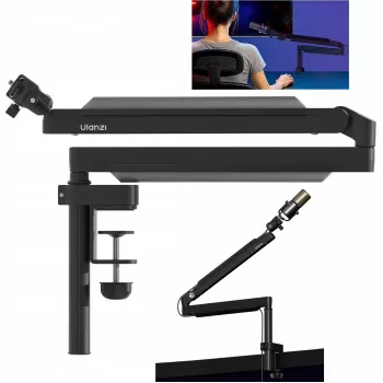 Mikrofonní rameno ULANZI ZJ05 se stolní svorkou, dosah 690 mm, černé
