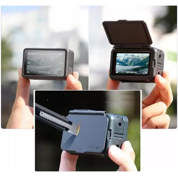 SUNNYLIFE rámový držák + krytka objektivu pro DJI Osmo Action 5 Pro / 4 / 3 - černé