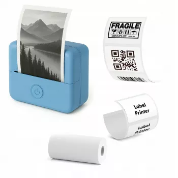 Bluetooth termotiskárna X6 pro fotografie, samolepky, poznámky a štítky, AI aplikace, modrá LOVEINSTANT