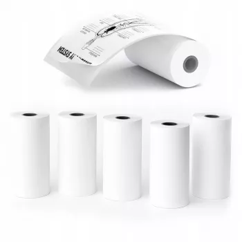 LOVEINSTANT Bílé samolepicí papírové etikety 5x role 3,5m pro Love Instant X6 / S1 / Phomemo T02 / M02x