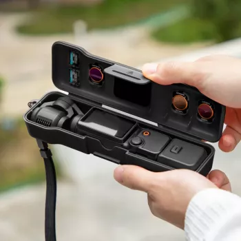 SUNNYLIFE pevné přepravní pouzdro pro DJI Osmo Pocket 3 a příslušenství, černé