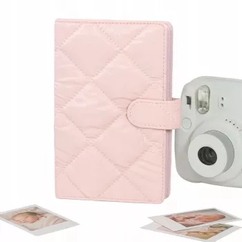 LOVEINSTANT album na 108 fotografií kompatibilní s Fujifilm Instax Mini 12 40 11 9 8 7 Evo Liplay Link / prošívaná růžová