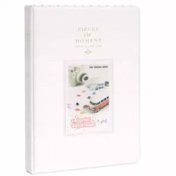 LOVEINSTANT fotoalbum na 128 snímků pro Fujifilm Instax Mini 99 12 40 11 41 Evo LiPlay Link / bílé