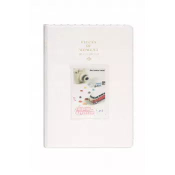 LOVEINSTANT fotoalbum na 128 snímků pro Fujifilm Instax Mini 99 12 40 11 41 Evo LiPlay Link / bílé