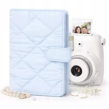 LOVEINSTANT fotoalbum na 108 fotografií kompatibilní s Fujifilm Instax Mini 12 40 11 9 8 7 Evo LiPlay Link, modrá prošívaná