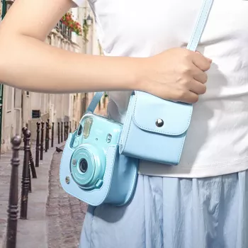 LOVEINSTANT pouzdro na ukládání fotografií pro Fujifilm Instax Square fotografie - modré
