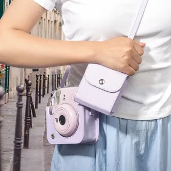 LOVEINSTANT pouzdro fotoalba pro Fujifilm Instax Square a Mini snímky – fialové, 64 fotografií