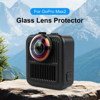 2x tvrzený ochranný kryt objektivu PULUZ pro GoPro Max 2 - černý rám