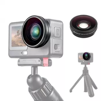Širokoúhlý objektiv PULUZ FOV Boost 185° pro DJI Osmo Action 6 / HD sklo / PU1103