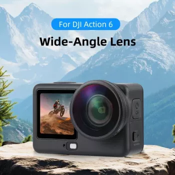 Širokoúhlý objektiv PULUZ FOV Boost 185° pro DJI Osmo Action 6 / HD sklo / PU1103